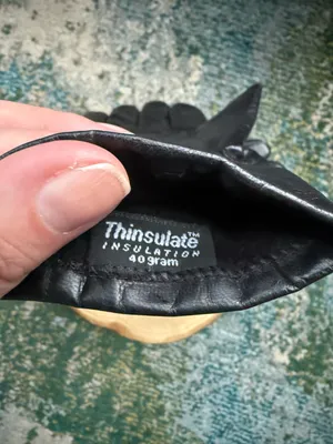Vintage Accessories Thinsulate black leather gloves, size XL thumbnail 4