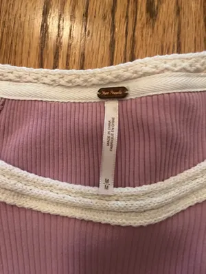 Free People Purple Ribbed Long Sleeve Top thumbnail 5