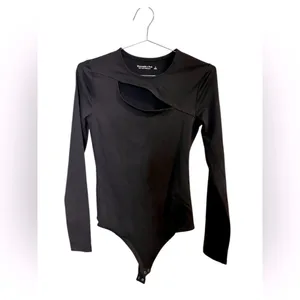 Abercrombie & Fitch Women's Cut-Out Long Sleeve Bodysuit Black Size Small thumbnail 2