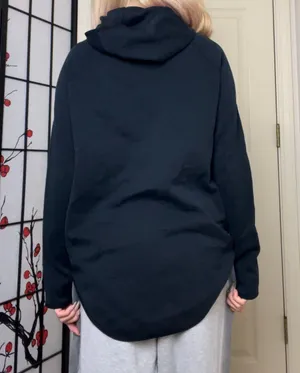 Nike Black Sportswear Tech Fleece Cape Zip-Up Hoodie thumbnail 6
