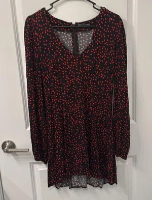 Urban Outfitters fit and flare polka dot dress size medium thumbnail 2