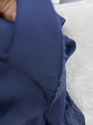 aerie Wide-Leg Satin Pants in Navy Women's thumbnail 10
