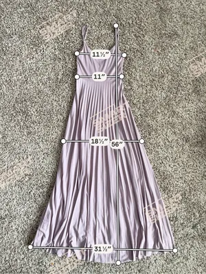 ASOS | Mauve Purple Spaghetti-Strap Pleated Maxi Dress Sz 0 thumbnail 9