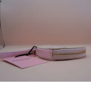 Juicy Couture Juicy In Bloom Heart Straw‎ Coin Purse Pink Floral Wristlet NWT thumbnail 3