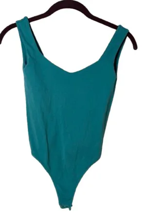 INTIMATELY FREE PEOPLE Green Low Back Cotton Bodysuit Size XS/S thumbnail 1