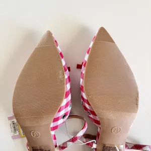 Wild Fable Lysandra Gingham Eyelet Kitten Heels Women's 7.5 Red & White NWT thumbnail 8