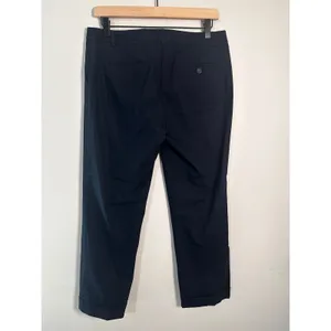 J.Crew City Fit Navy Blue Cropped Trousers‎ Cuffed Stretch Chino Pants Size 6 thumbnail 3
