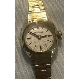 Vintage Caravelle by‎ Bulova Gold Tone Women's Manual Wind Up Watch Swiss Made thumbnail 4