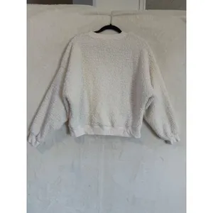 Gap Sherpa Fleece Pullover Sweatshirt Womens Medium Milk White Crew 651550-01 thumbnail 6