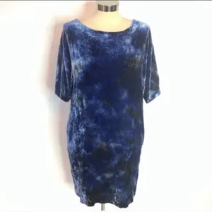 The Odells Anthropologie velvet tie dye‎ dress thumbnail 3