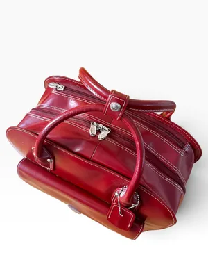 McKlein La Grange Detachable Wheeled Briefcase Carry On Luggage Red thumbnail 3