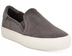 UGG Jass Gray Suede Platform Sneakers Sz 8.5 Slip On Casual thumbnail 1