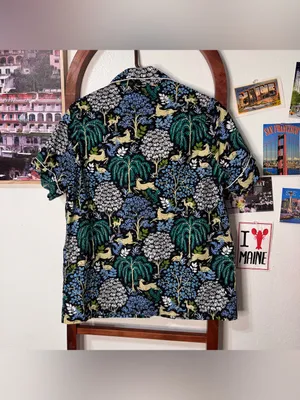 Printfresh Dashing Deer short-sleeve pajama top in the ink colorway thumbnail 5