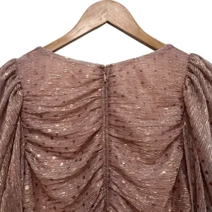 For Love And Lemons Champagne Pink La Villette Long Sleeve Mini Dress Size S thumbnail 8