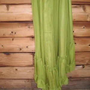 MAC DUGGAL Green Size 10 Ruffled Mock Neck Flutter Sleeve High Low Hem Gown Fla thumbnail 10