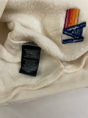 Aviator Nation 5 Stripe Vintage Cream Rainbow-Stripe Zip Hoodie & Jogger Set XS thumbnail 15