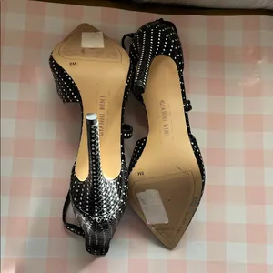 Giani Bernini  Black  polka withCrisscross Studded Heels thumbnail 7