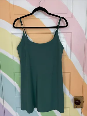 Abercrombie & Fitch Traveler Green Mini Dress Built in Shorts Sz L 🧡🎀 thumbnail 2