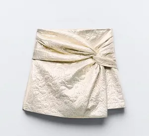 ZARA Gold Skirt thumbnail 1