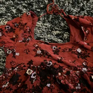 Free people burgundy floral mini dress‎ thumbnail 6