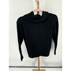 Wilfred Free Alpaca Blend Cowl Neck Sweater Black Ribbed Knit Women’s Size S thumbnail 8