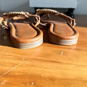 Circus NY Sam Edelman Women Cognac Brown Medallion‎ Thong Flat Sandals Size 7 thumbnail 5
