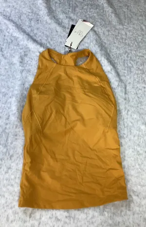 Calia Inspire High Neck Tank Glowing Umber Yellow XS WAX14707LL Built-in Bra NWT thumbnail 1