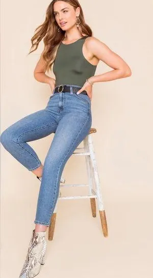 Levi's High Waisted Straight Mom Jeans Style 26986-0010 Eco Blue Size 30 Rigid thumbnail 1