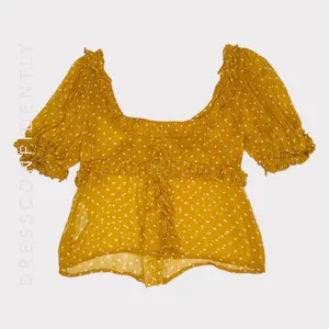 SÉZANE Wood Top, Printed Peas Saffron, FR36/US4 thumbnail 15