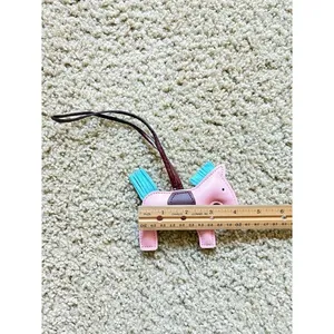 Mini Horse Bag Charm pony Faux Leather Pink with‎ Blue Mane - New thumbnail 4