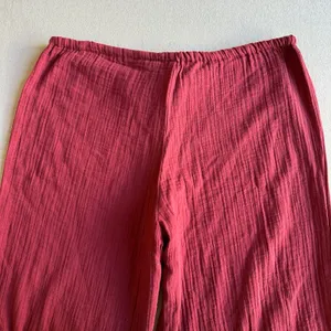 Johnny Was Calme Red Gauze Cotton Boho Beach High Slit Pant BNWT thumbnail 4