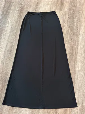 Vintage Y2K banana republic long maxi slip skirt black small thumbnail 1
