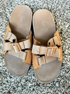Chaos Women’s Lowdown Leather Slides Light Brown size 7 thumbnail 1