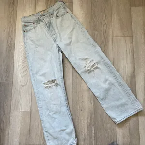 Levis Ribcage Straight Ankle Denim Jeans Pants Light Wash (Size 27) thumbnail 2