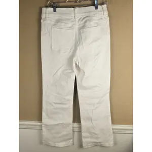NWT Spanx Womens White Kick Flare Jeans‎ Large thumbnail 2