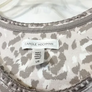 Carole Hochman‎ Large Pajama Set Cotton Gray Animal Print Lounge Luxury 759 thumbnail 11