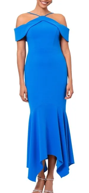 XSCAPE - Halter Neck Scuba Crepe Gown‎ thumbnail 1