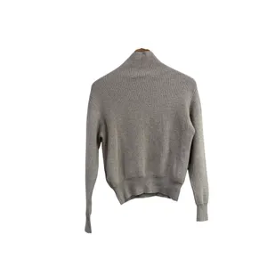 Wilfred Aritzia Wool Mock Neck Sweater Beige Ribbed Knit XS SRW4-3352-36 thumbnail 2