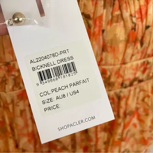 NWT Acler Bicknell Shirred Printed Metallic-Cotton‎ Maxi Dress Size 4 thumbnail 8
