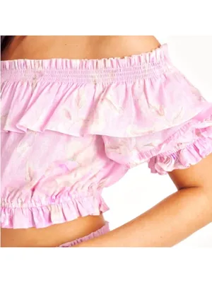 LoveShackFancy Audrille crop top thumbnail 3