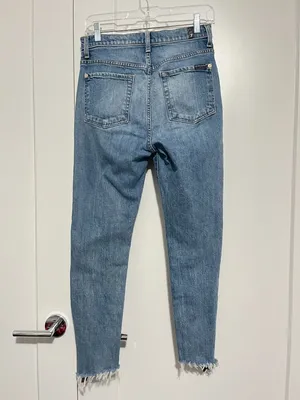 7 For All Mankind Size 29 Blue High Waist Josefina Boyfriend Jeans thumbnail 3