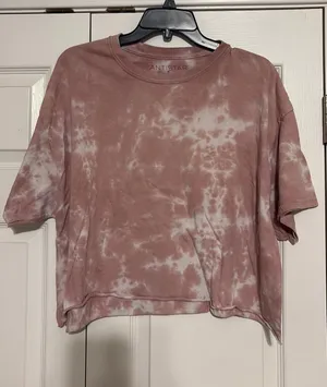 Cropped tie die t-shirt thumbnail 1