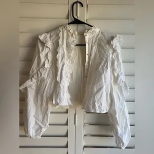 Ulla Johnson White Eyelet Lace Blouse sz 0 thumbnail 6
