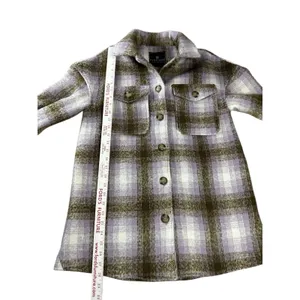 Bagatelle Collection Plaid‎ Shacket XS Brown Purple Button Up Cabincore Jacket thumbnail 6