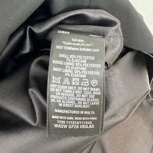 Ted‎ Baker Sheath Dress Size 4 Black Cap Sleeve Round Neck Corporate Chic Siren thumbnail 5