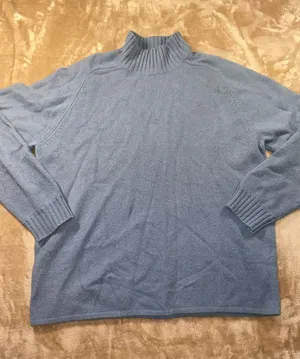 J. Crew mock turtleneck lambs Wool Periwinkle Light Blue Sweater thumbnail 1