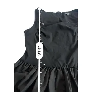 L'eau Bisou Black Bubble Knit Mini Dress XL Square Neck Dropped Waist Party LBD thumbnail 12