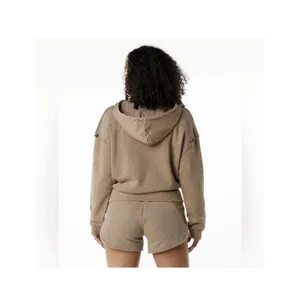 ALPHALETE Women’s Terry Oversized Hoodie - Smokey Quartz ,Size XS thumbnail 2
