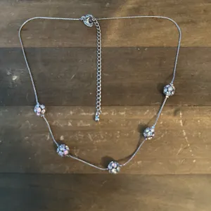 Lia Sophia silver tone Aurora Borealis crystal ball necklace thumbnail 2