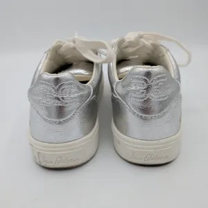 Sam Edelman Edie Silver Metallic Low Top Sneakers Womens Size 6M SE-1980‎ thumbnail 5